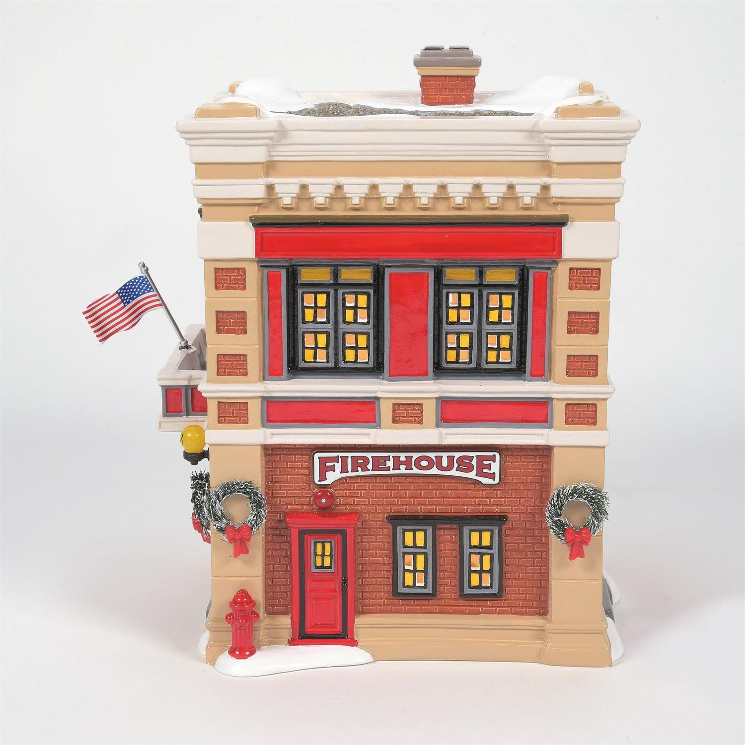 Snow Village Engine 223 Fire House #6011422